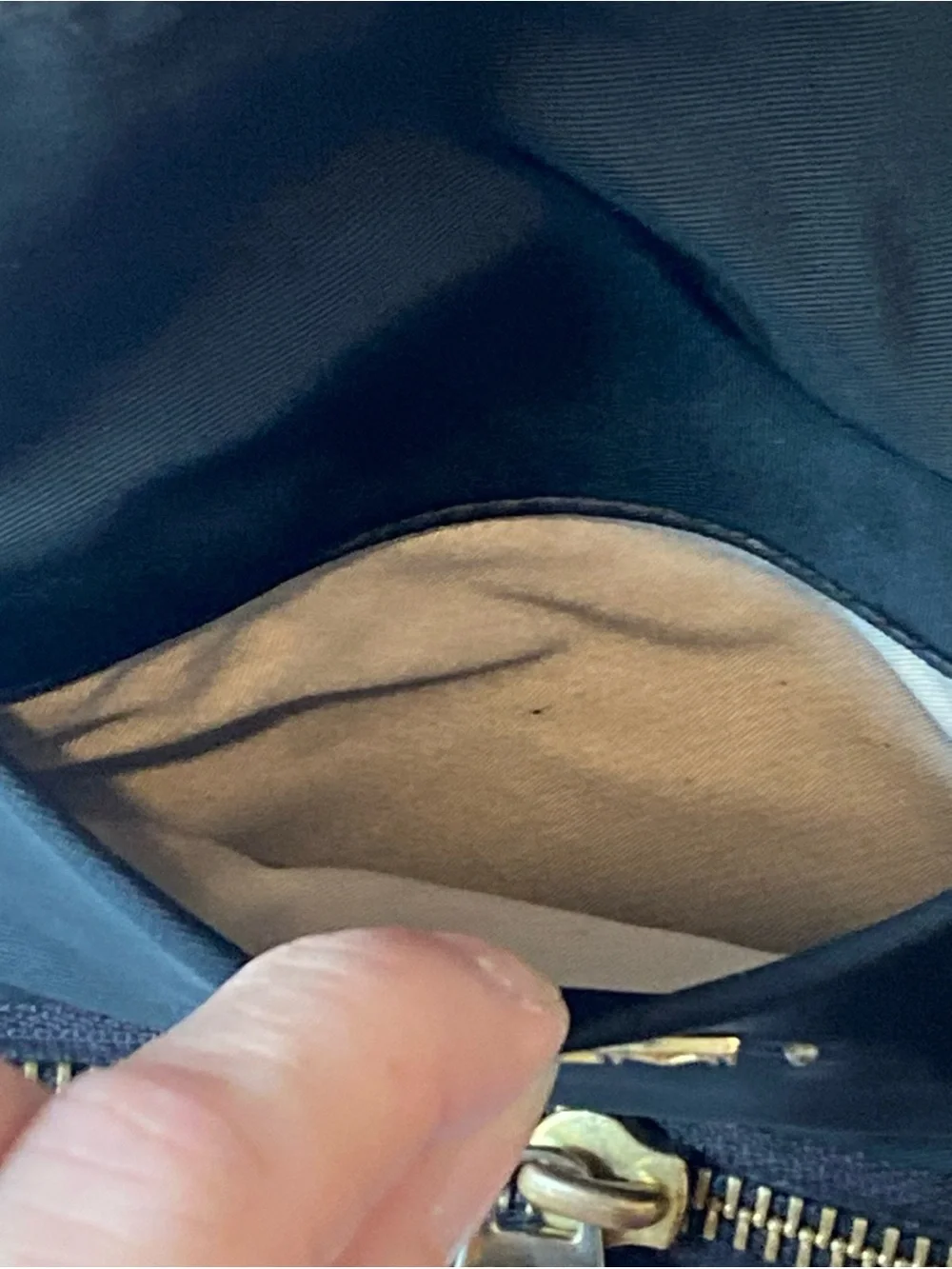 Tumi Black Nylon Backpack with Gold Hardware